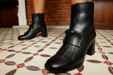 Load image into Gallery viewer, The Luksor Black Leather Block Heel Women Boot