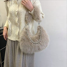Load image into Gallery viewer, Furry Crossbody Bag for Women - Plush Shoulder Bag with Adjustable Strap