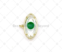 Load image into Gallery viewer, Colorful Enamel Evil Eye Shape Pendant, 18K Gold Filled Glass Quartz Charm, Necklace Bracelet Charm Pendant,Sku#FH183