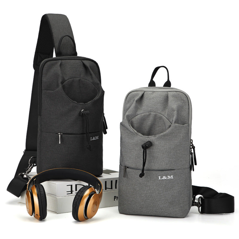 Men's Large Capacity Crossbody Chest Bag - Waterproof Oxford Cloth Cycling Sling Bag by Sarah Express