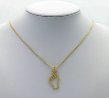 Load image into Gallery viewer, CZ Love You Gesture Charm, Sku#B201