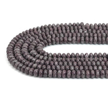 Load image into Gallery viewer, 5x8mm Smooth Rondelle Brown Snowflake Beads, Sku#U1921