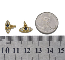 Load image into Gallery viewer, Gold CZ Pave Blue Evil Eye Charm, Sku#LK716