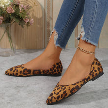 Load image into Gallery viewer, Women's Leopard Print Flat Shoes – Breathable Suede PU Outdoor Sneakers