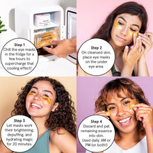 Load image into Gallery viewer, Grace &amp; Stella Energizing Under Eye Mask - Gold 6 Pairs - Gel Eye Patches for Dark Circles, Puffy Eyes, Wrinkles, Undereye Bags