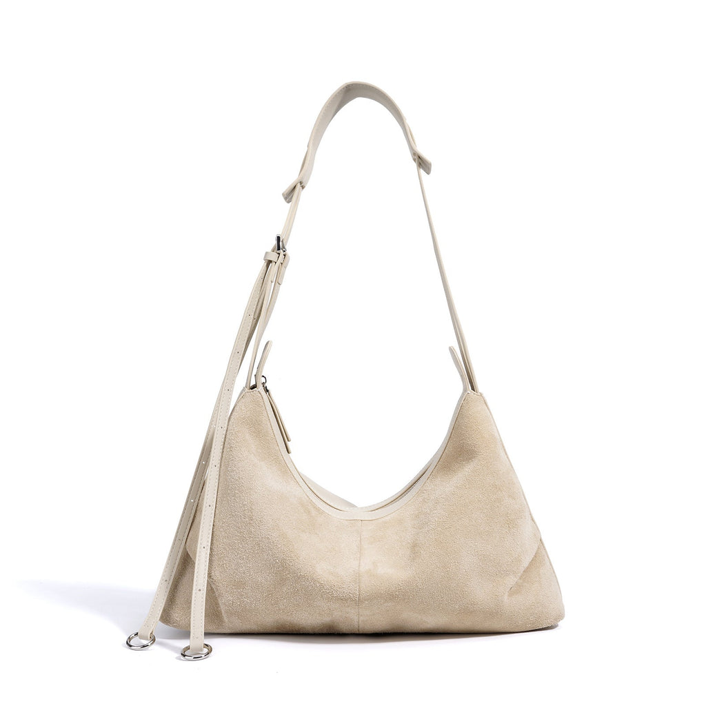 Genuine Leather Dumpling Bag - Urban Minimalist Shoulder Bag for Women