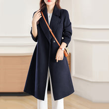Load image into Gallery viewer, Women's Versatile Waist-cinching Figure-flattering Wool Coat