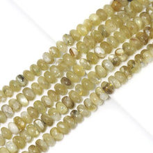 Load image into Gallery viewer, Genuine Golden Lepidolite Smooth Rondelle Beads, 4x6mm/5x8mm, Sku#U1602