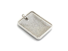 Load image into Gallery viewer, CZ Clear Micro Pave Large Rectangle Pendant, Rectangle Pave Pendant, Gold/Rose Gold/Silver/Gunmetal plated, 29x39mm, Sku#F666