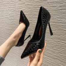 Load image into Gallery viewer, Women's Snake-Print Stiletto Heels | Pointed Toe Dress Shoes