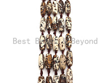 Load image into Gallery viewer, 1pc/11pc Natural Tibetan Agate Barrel Spacer Beads, Brown White Dzi Spacer Beads, Tibetan Dzi Beads, 11x25mm, sku#U868