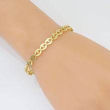 Load image into Gallery viewer, Gold Evil Eye Cuff Bracelet, Sku#A279