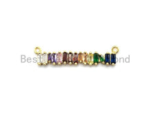 Load image into Gallery viewer, Colorful CZ Micro Pave Long Bar Pendant for Necklace ,Colorful Cz Beads, Micro Pave Findings Pendant, 6x35mm, sku#F682