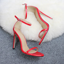 Load image into Gallery viewer, Women's Fish Mouth Stiletto Sandals | Buckle High Heel Open-Toe Heels