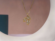 Load image into Gallery viewer, CZ Triple Leaf Charm, Sku#LK627