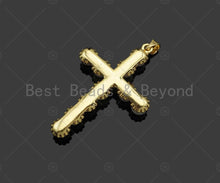 Load image into Gallery viewer, Mother of Pearl Cross Shape Pendant/Charm,18K Gold MOP Charm, 27x40mm, Sku#LD30