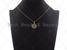 Load image into Gallery viewer, 18k Shiny Gold Filigree Star Wheel Coin Charms, Sku#LK144