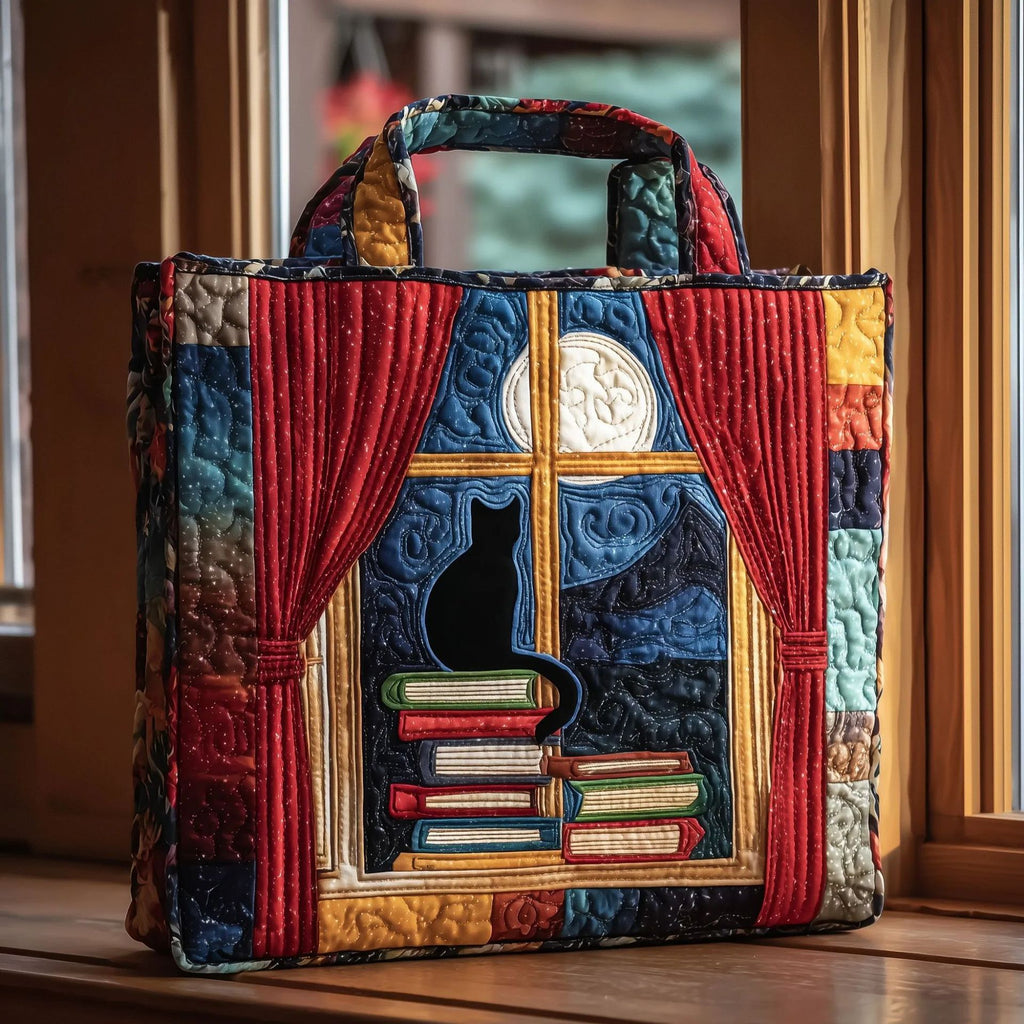 Quilted Digital Print Tote Bag - High Capacity Women's Shoulder Bag with Embroidery