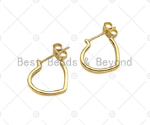 Load image into Gallery viewer, Gold Heart Stud Earrings, Sku#LD63