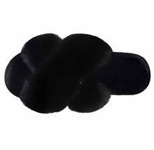 Load image into Gallery viewer, Women's Fluffy Faux Fur Cross Slides | Cozy Indoor Suede Slippers