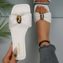 Load image into Gallery viewer, Women's Knit Slip-On Slides | Breathable Metal Detail Casual Sandals