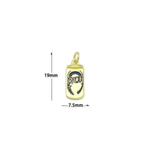 Load image into Gallery viewer, Gold Enamel Polar Can Charm Pendant,Sku#LD729