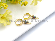 Load image into Gallery viewer, CZ Spike Dangle Earrings, Sku#J67
