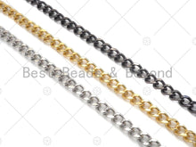 Load image into Gallery viewer, 6x8mm Cuban Curb Chain by Yard, Gold/ Gunmetal / Silver Cuba