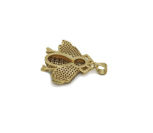 Load image into Gallery viewer, CZ Pave Gold Bee Insect Shape Charm, Sku#LX153