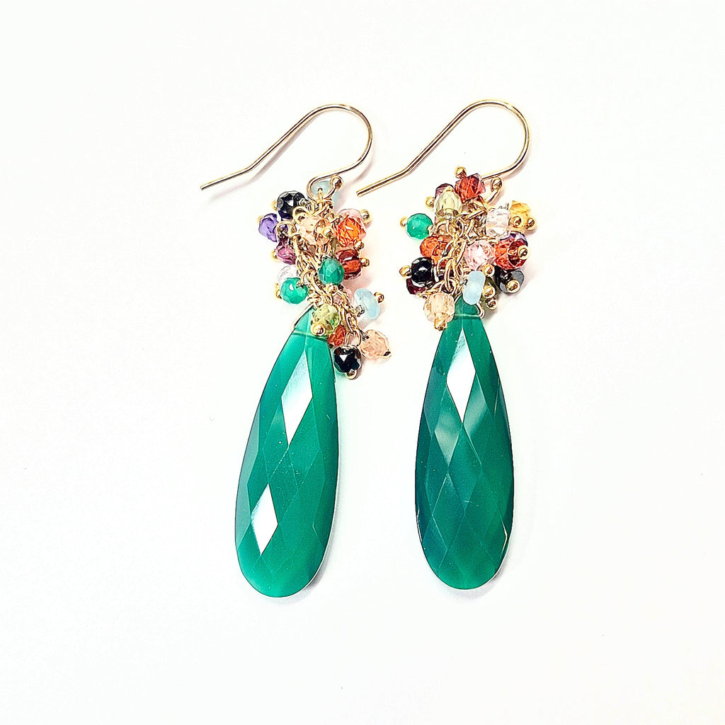 Emerald Green Festival earrings