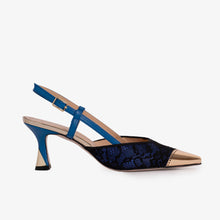 Load image into Gallery viewer, The Bali Sax Blue Leather Slingback Women Sandal