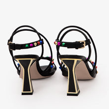 Load image into Gallery viewer, The Aurora Black Leather Strappy Women Sandal