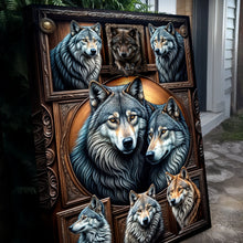 Load image into Gallery viewer, 3D Wolf Collage Wall Art III