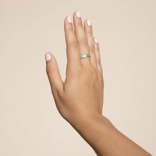 Load image into Gallery viewer, Tessa Aqua Crystal Eternity Band