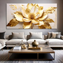 Load image into Gallery viewer, Golden Dandelion Minimalist Abstract Wall Art VIII