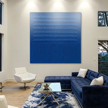 Load image into Gallery viewer, Minimalist Blue Gradient Abstract Wall Art