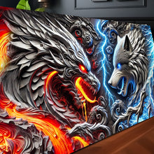 Load image into Gallery viewer, 3D Dragon and Wolf Wall Art IV