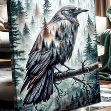 Load image into Gallery viewer, Crow Double Exposure Wall Art