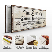 Load image into Gallery viewer, Basement Bar And Lounge Sign X