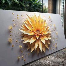 Load image into Gallery viewer, Golden Dandelion Minimalist Abstract Wall Art