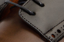 Load image into Gallery viewer, The Neiva Navy/Brown Wingtip Semi Brogue Derby Men  Shoe