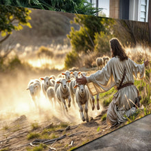 Load image into Gallery viewer, Jesus Protects The Lamb From Wolves Faith Wall Art VIII