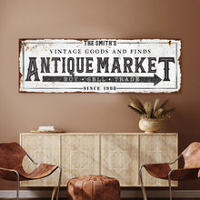 Load image into Gallery viewer, Vintage Antique Market Sign II