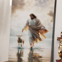 Load image into Gallery viewer, Jesus Protects The Lamb From Wolves Faith Wall Art XIII