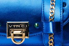Load image into Gallery viewer, The Caris Sax Blue Leather Handbag