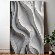 Load image into Gallery viewer, Modern Monochrome Waves Abstract Wall Art