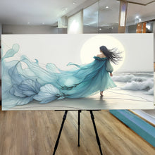 Load image into Gallery viewer, Swirling Winds by the Ocean Abstract Wall Art