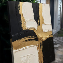Load image into Gallery viewer, Black White and Gold Wall Art