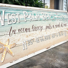 Load image into Gallery viewer, Personalized Beach House Coastal Sign