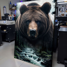 Load image into Gallery viewer, Grizzly Bear Double Exposure Wall Art